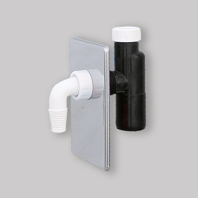 SCARICO LAVATRICE PEHD AD INCASSO SALDABILE 40 Piastra Inox M 624