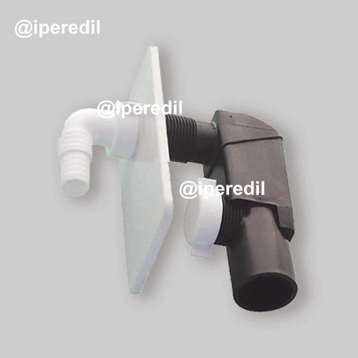 SIFONE INCASSO LAVATRICE Ø40 Placca Cromata