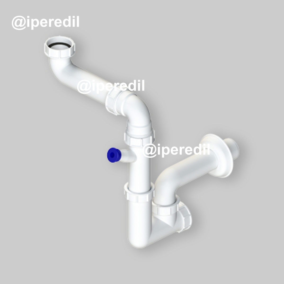 SIFONE PER LAVELLO A 1 VIA SALVASPAZIO ISPEZIONABILE 1"1/2 x Ø40 mm