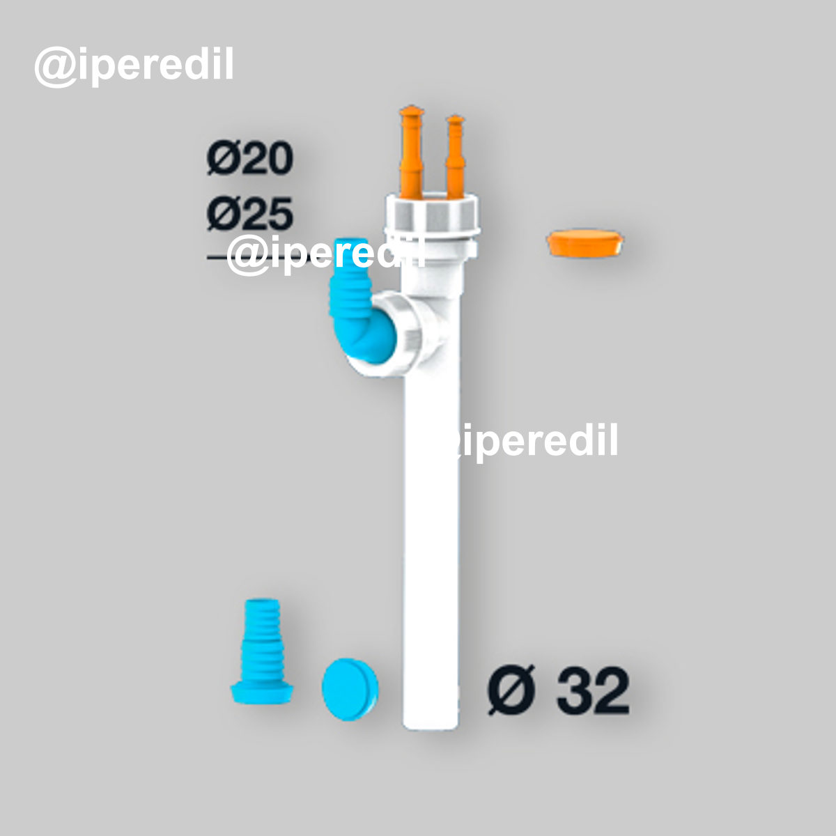 TEE DI SCARICO CONDENSA PER SIFONI LIRA Ø32 mm