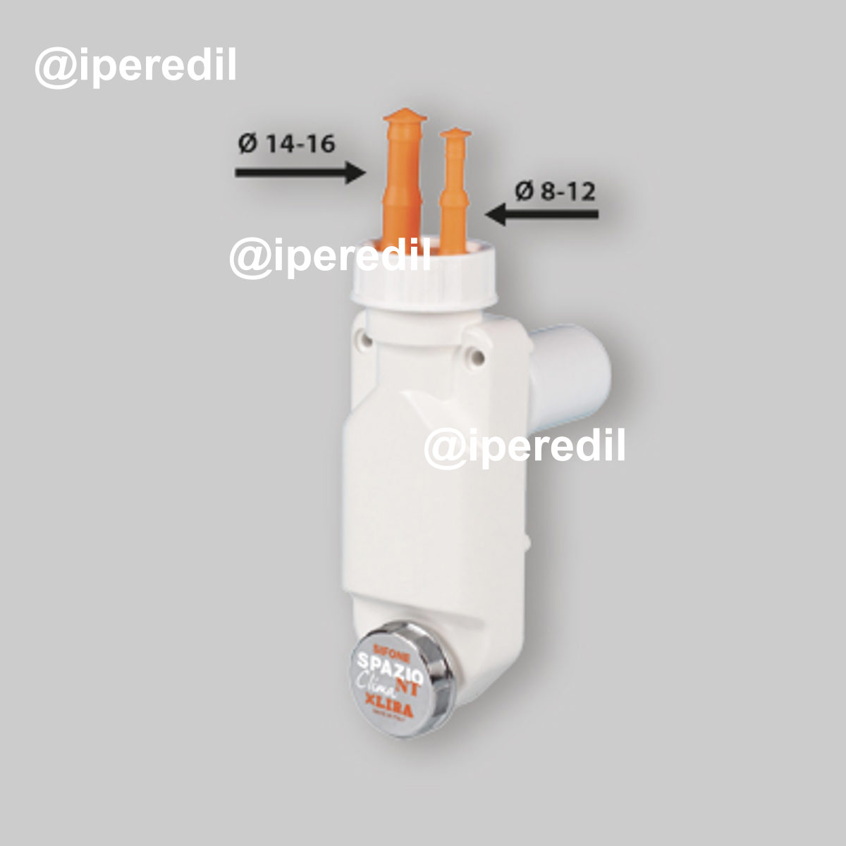 SIFONE SALVASPAZIO ISPEZIONABILE "CLIMA" CON DOPPIO ATTACCO Ø 32/40 x 1"1/2