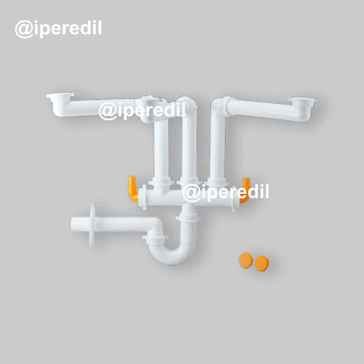 SIFONE SALVASPAZIO PER LAVELLO A 3 VIE "SPAZIO 3" 1"1/2 x Ø 40 mm