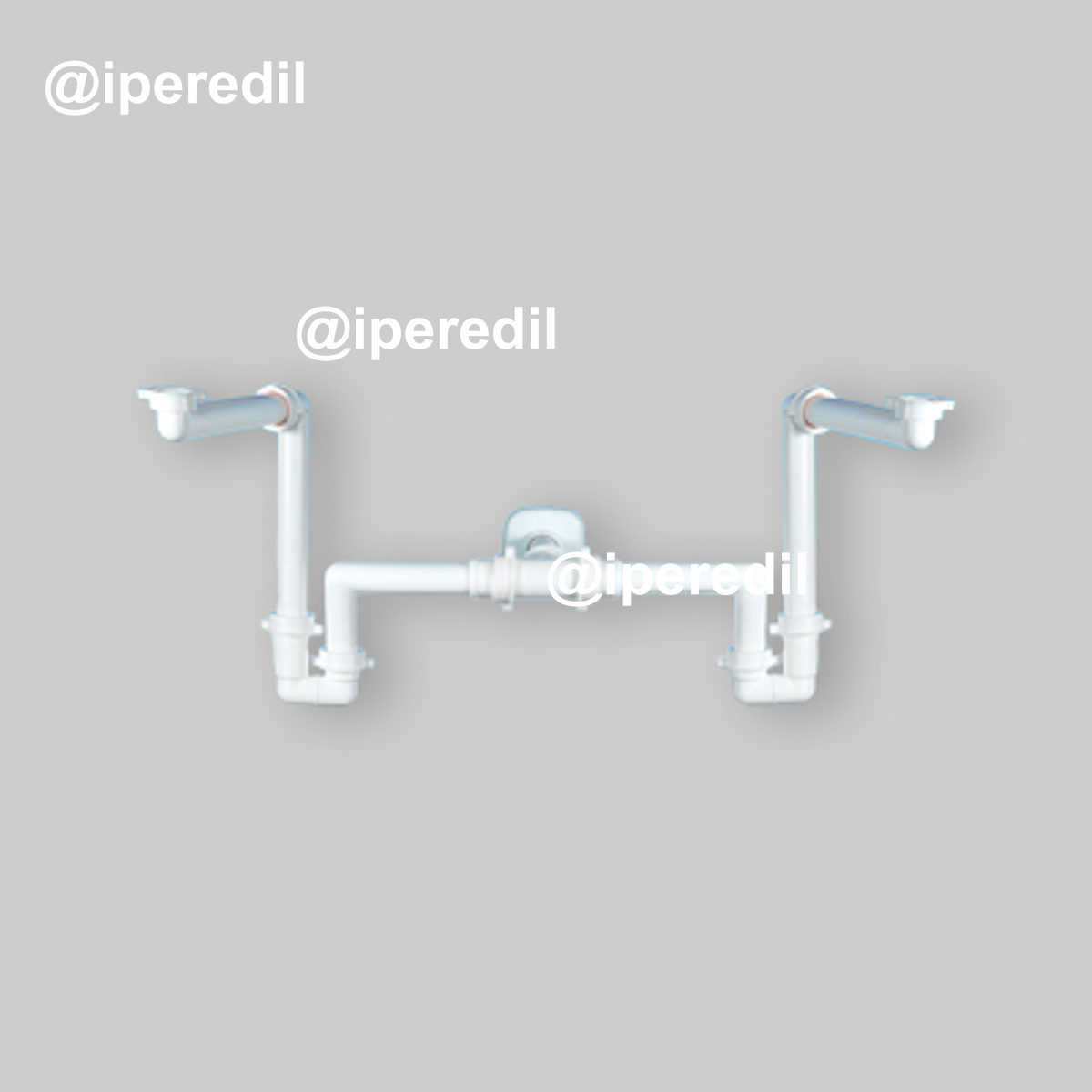 SIFONE PER LAVABO A 2 VIE SALVASPAZIO 1"1/2 x Ø 32-40 mm