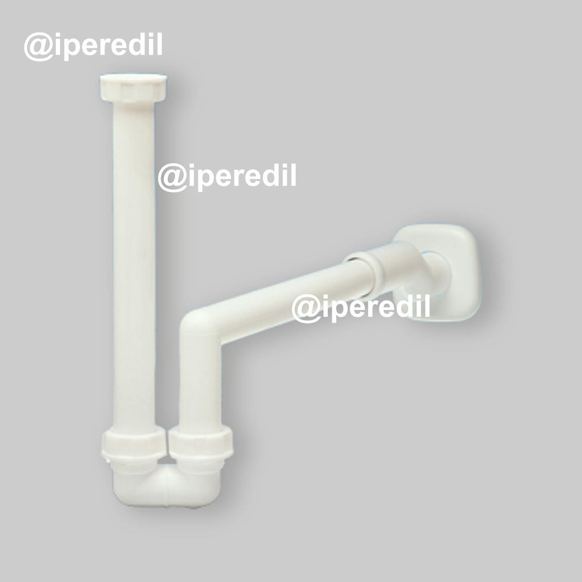 SIFONE PER LAVABO E BIDET SOSPESO "ECCENTRICO" SALVASPAZIO 1"1/4 x Ø 40 mm