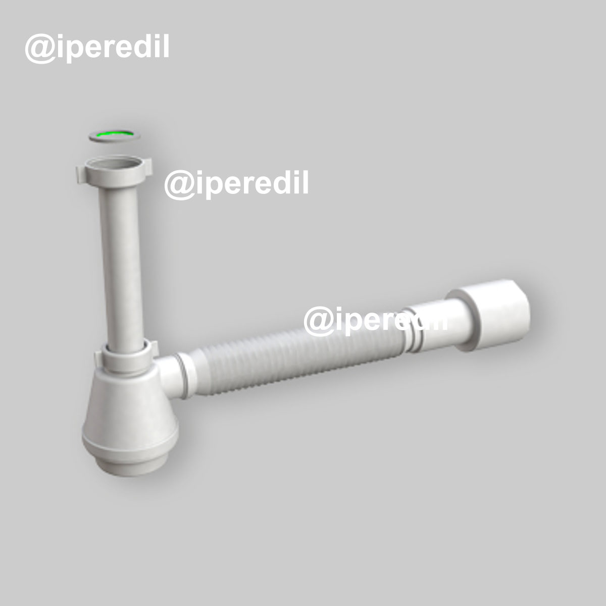 SIFONE FLESSIBILE PER LAVELLO A 1 VIA "FLEXYBON" 1"1/2 x Ø40-50 mm