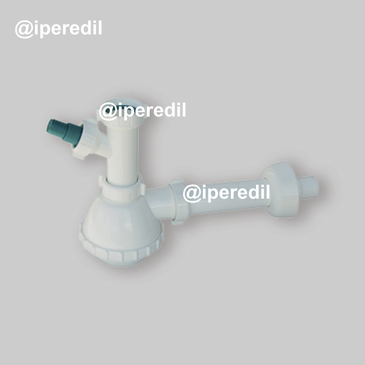 SIFONE PER LAVELLO CUCINA A 1 VIA "FRANCIA" CON ATTACCO LAVATRICE 1"1/2 x Ø32/40 mm