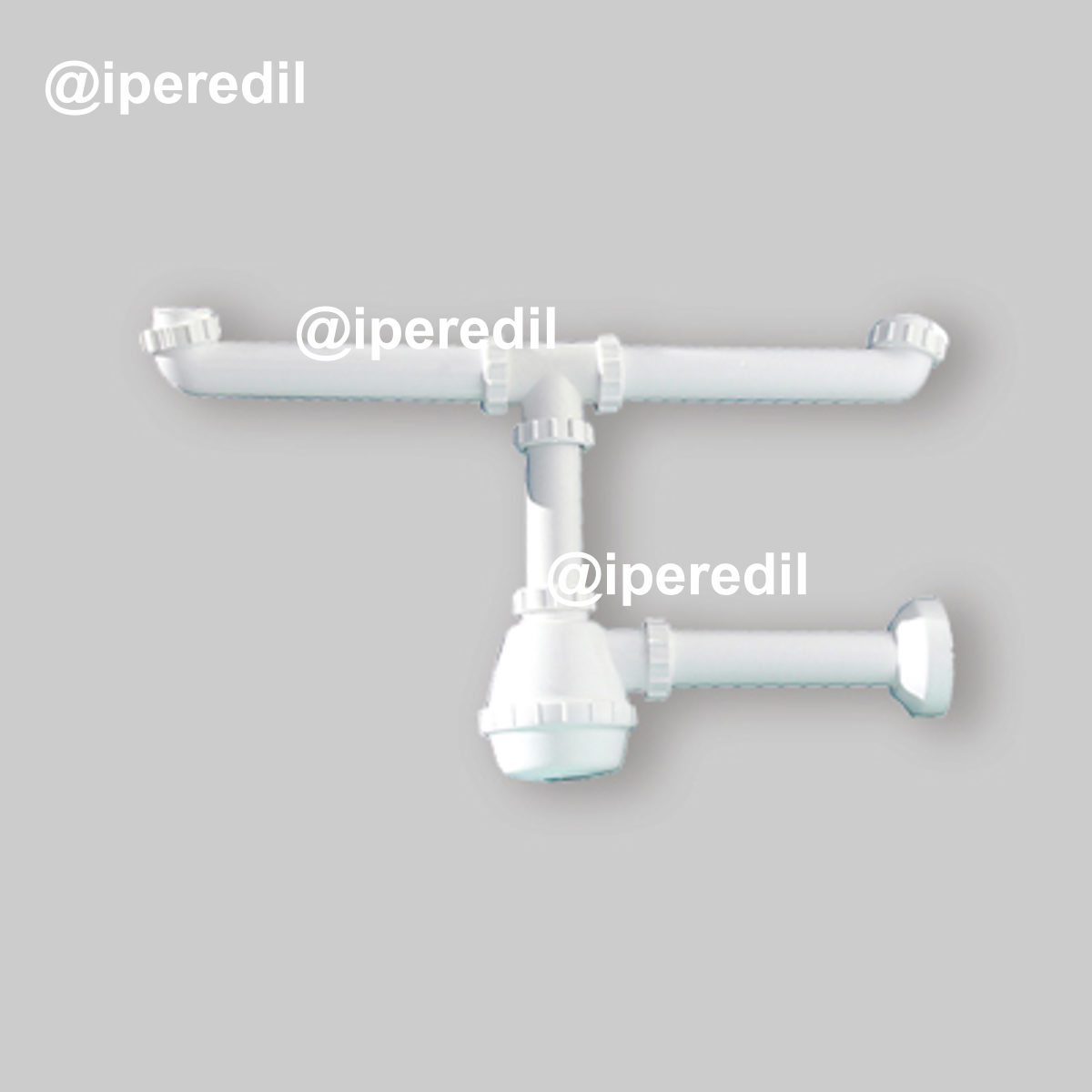 SIFONE PER LAVELLO CUCINA A 2 VIE "FRANCIA" 1"1/2 x Ø32/40 mm