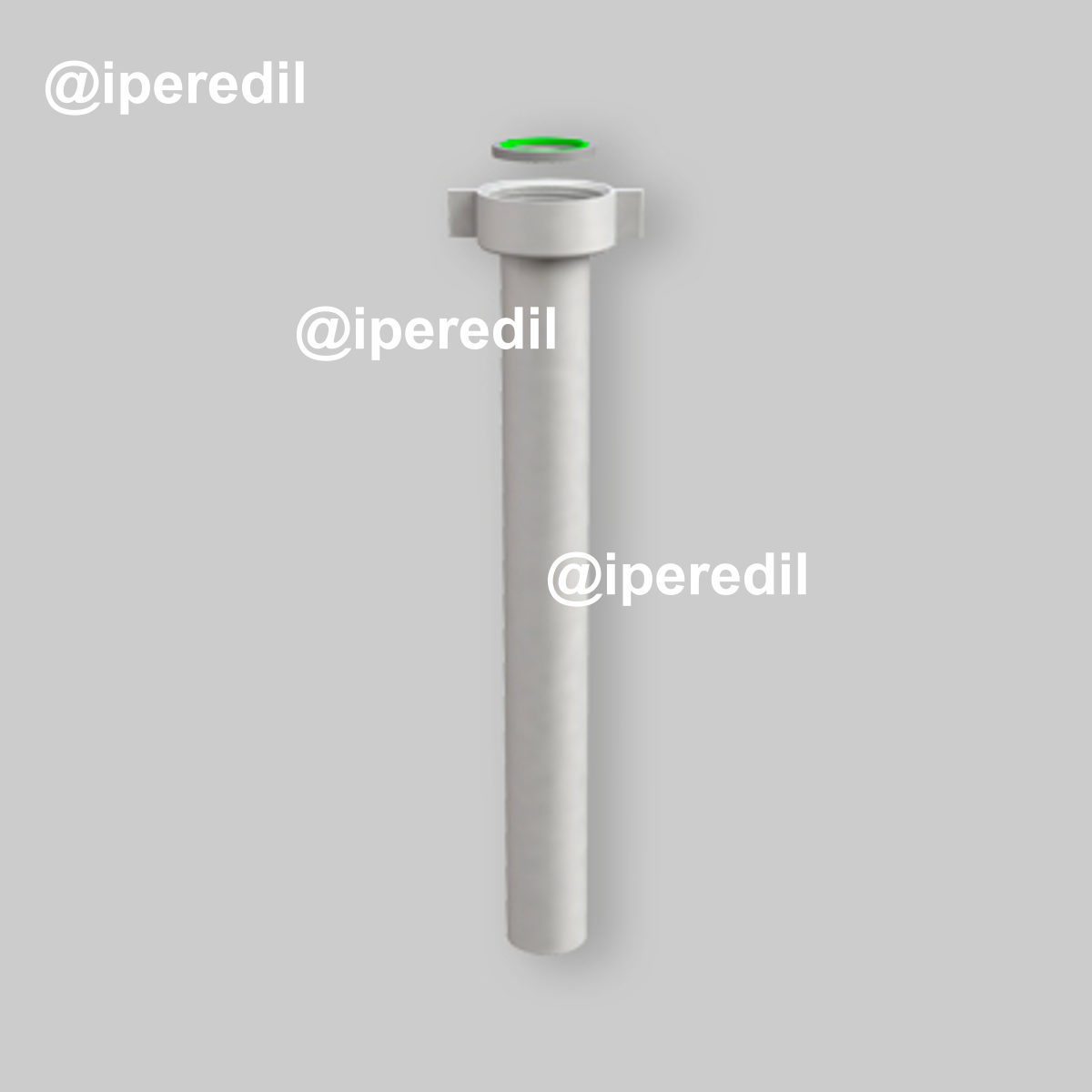 PROLUNGA PER SIFONE DI SCARICO FLANGIATA CON DADO 1" x Ø26 - L.245 mm