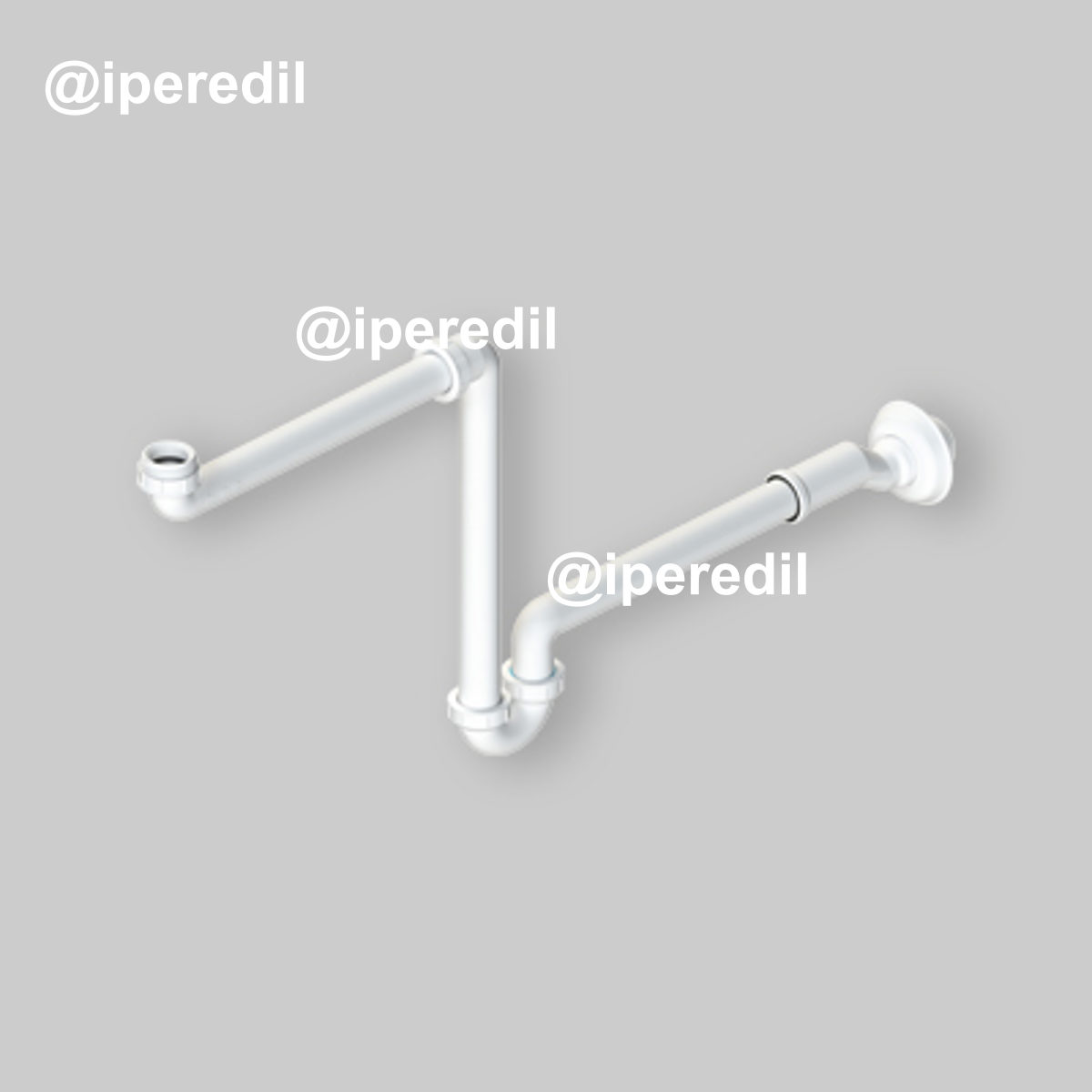 SIFONE PER LAVABO AUTOPULENTE SALVASPAZIO CON ECCENTRICO 1"-1"1/4 x Ø32-40 mm