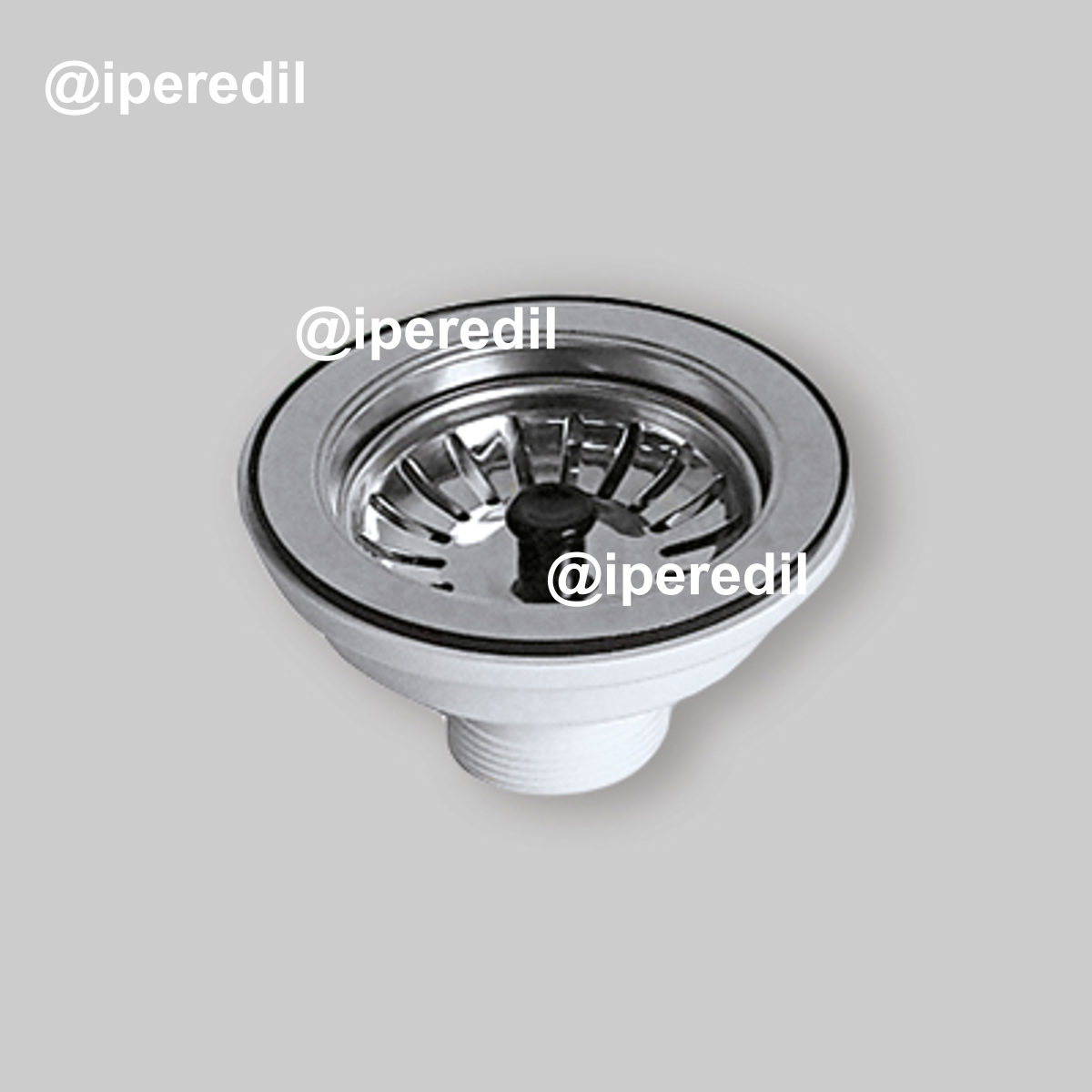 PILETTONE A CANESTRO CLICK-CLACK PER LAVELLO CUCINA CON FORO Ø 90 STP 1"1/2 x Ø114 mm