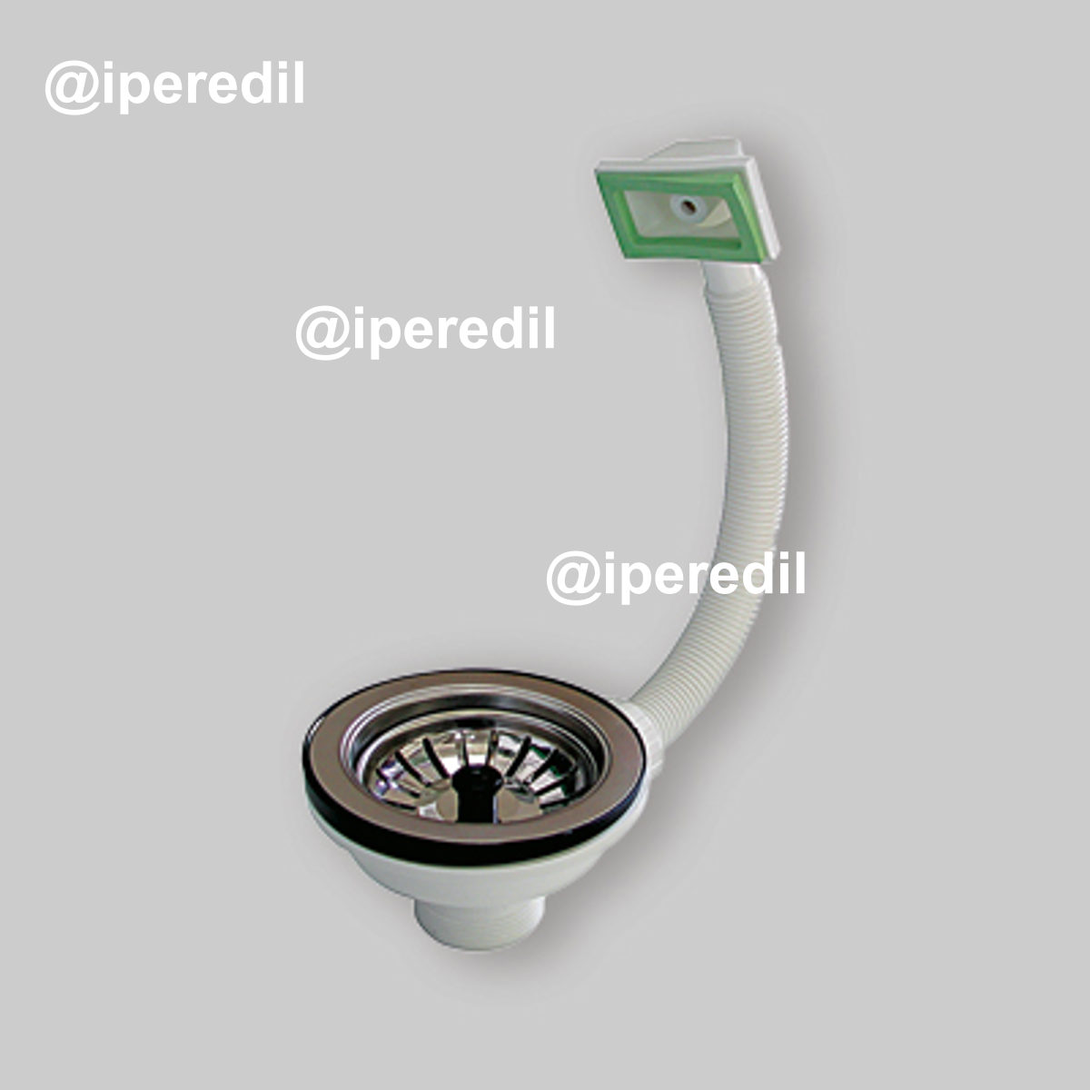 PILETTONE A CANESTRO CLICK-CLACK PER LAVELLO CUCINA CON FORO Ø 90 CTP 1"1/2 x Ø114 mm