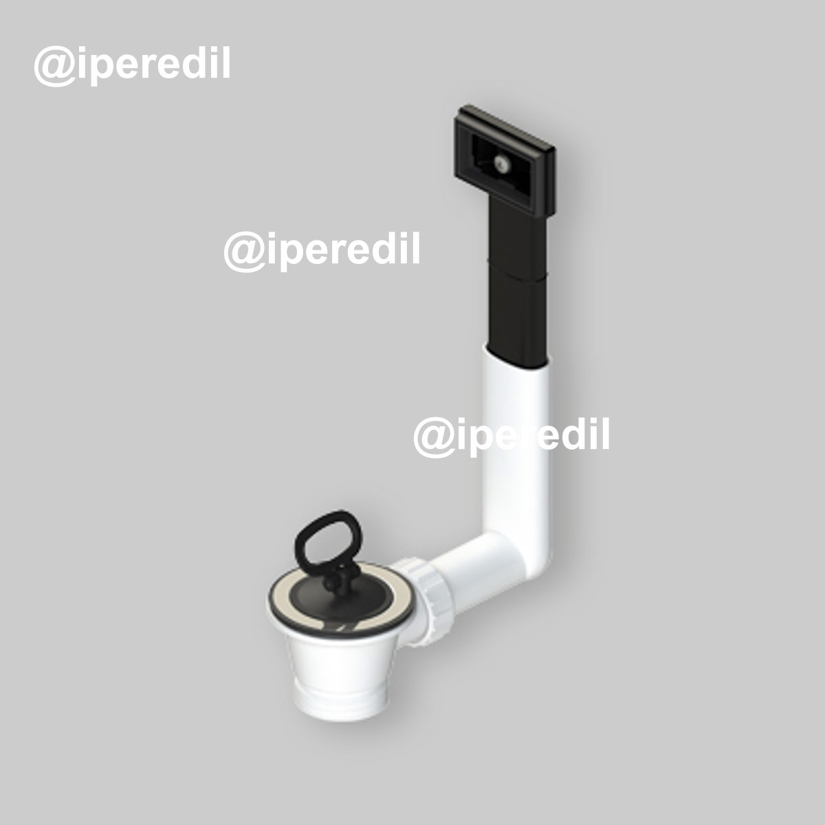 PILETTA IN PVC PER LAVELLO CUCINA CON FORO Ø70 CTP 1"1/2 x Ø70 mm