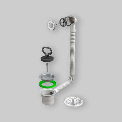 PILETTA PER LAVELLI INOX CTP GRIGLIA TONDA 1"1/2