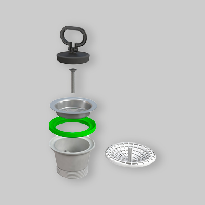 PILETTA PER LAVELLI INOX STP TRADIZIONALE 1" 1/2 - Ø70