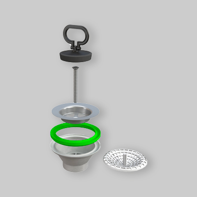 PILETTA PER LAVELLI IN CERAMICA STP TRADIZIONALE 1"1/4 - Ø80