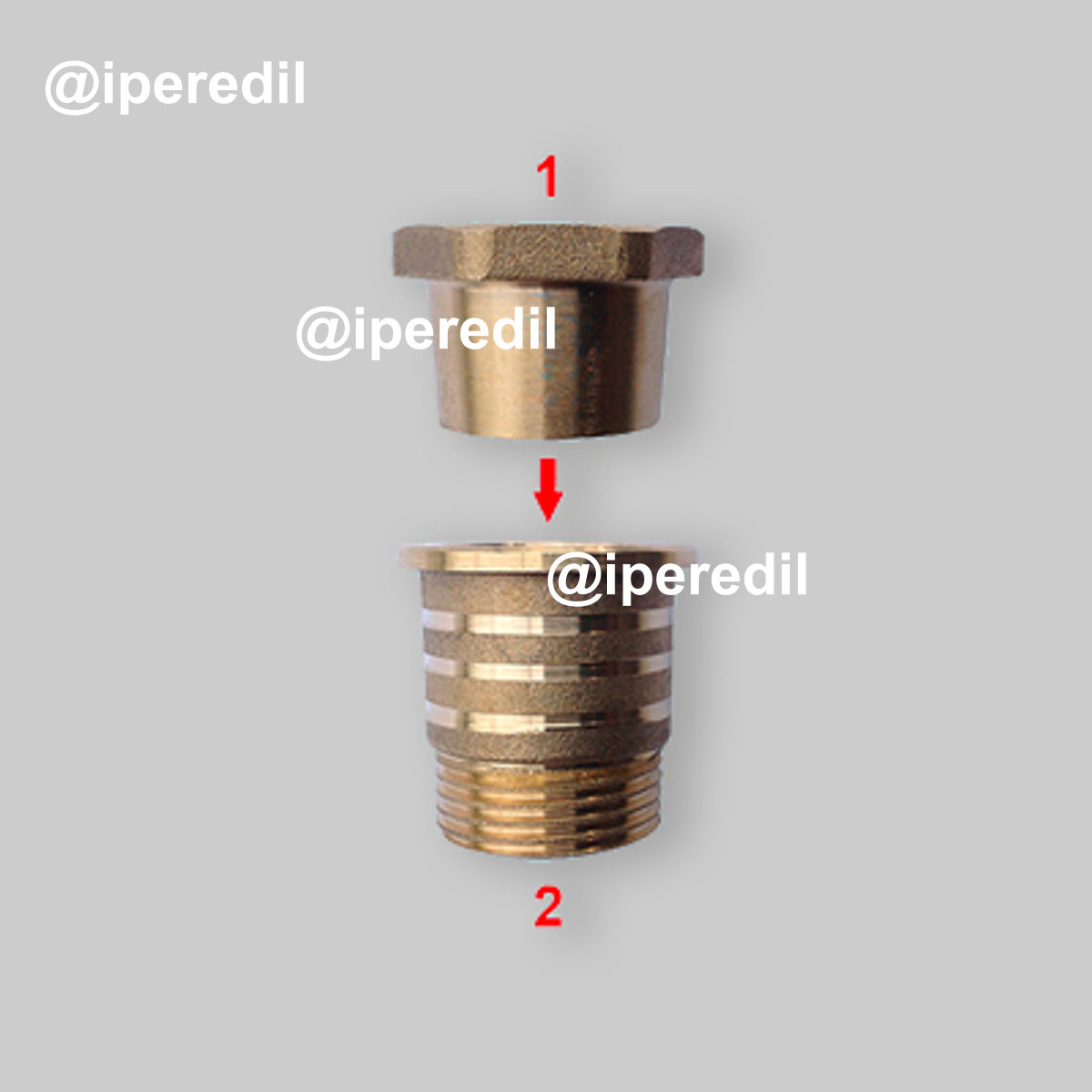 PILETTA SVIZZERA IN OTTONE PER TROPPO PIENO 2" x Ø73 mm