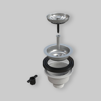 PILETTA CANESTRO PER LAVELLI INOX STP 1"1/2