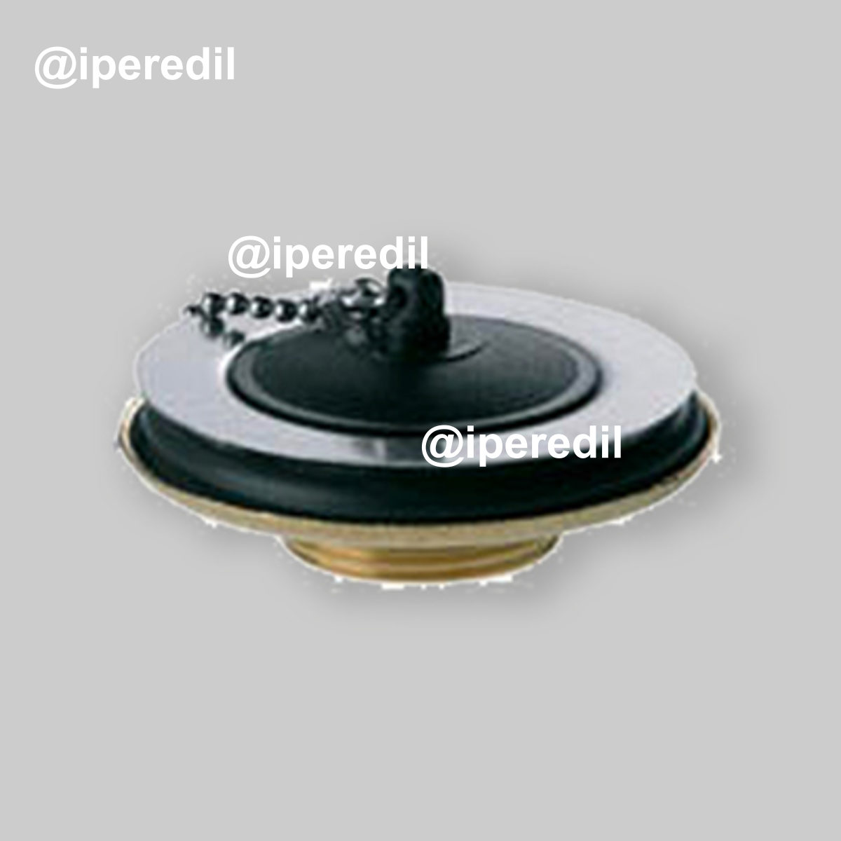 PILETTA SIMPLEX PER PILOZZO IN OTTONE CON TAPPO A CATENELLA 1"1/4 x Ø80 mm