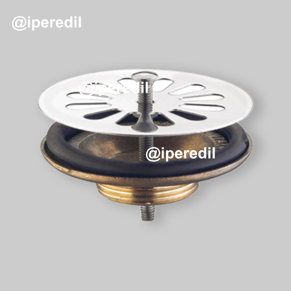 PILETTA PER PIATTO DOCCIA IN OTTONE "SIMPLEX" 1"1/2 x Ø85 mm