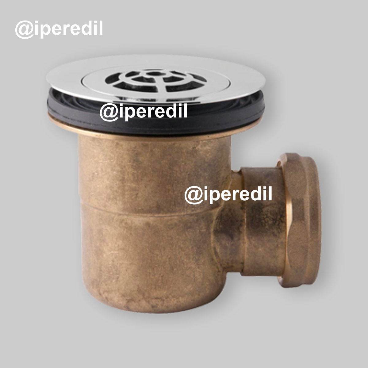 PILETTA SIFONATA PER PIATTO DOCCIA CON FORO Ø60 IN OTTONE OMP 1"1/2 x Ø80 mm