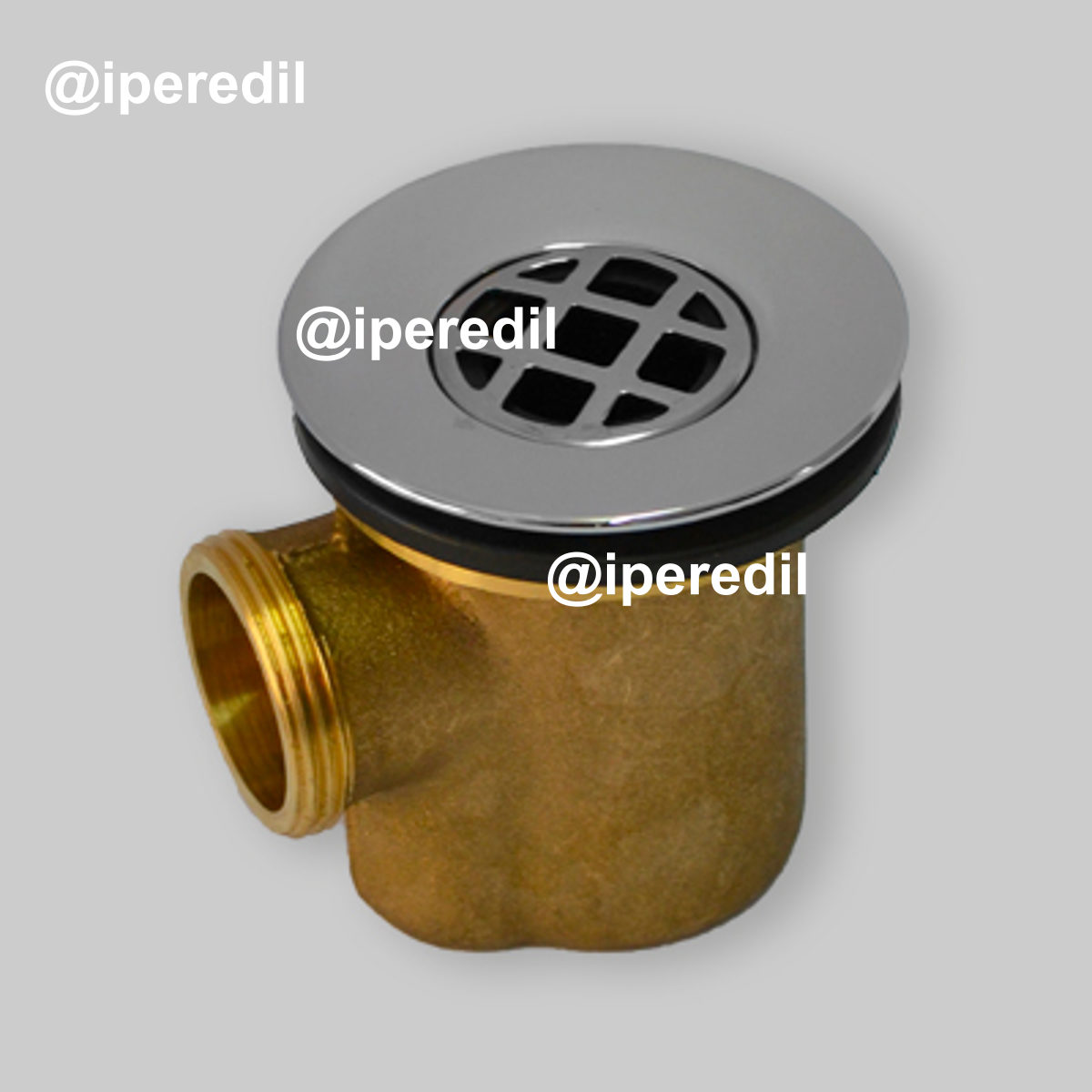 PILETTA SIFONATA PER PIATTO DOCCIA IN OTTONE PESANTE 1"1/4 x Ø80 mm