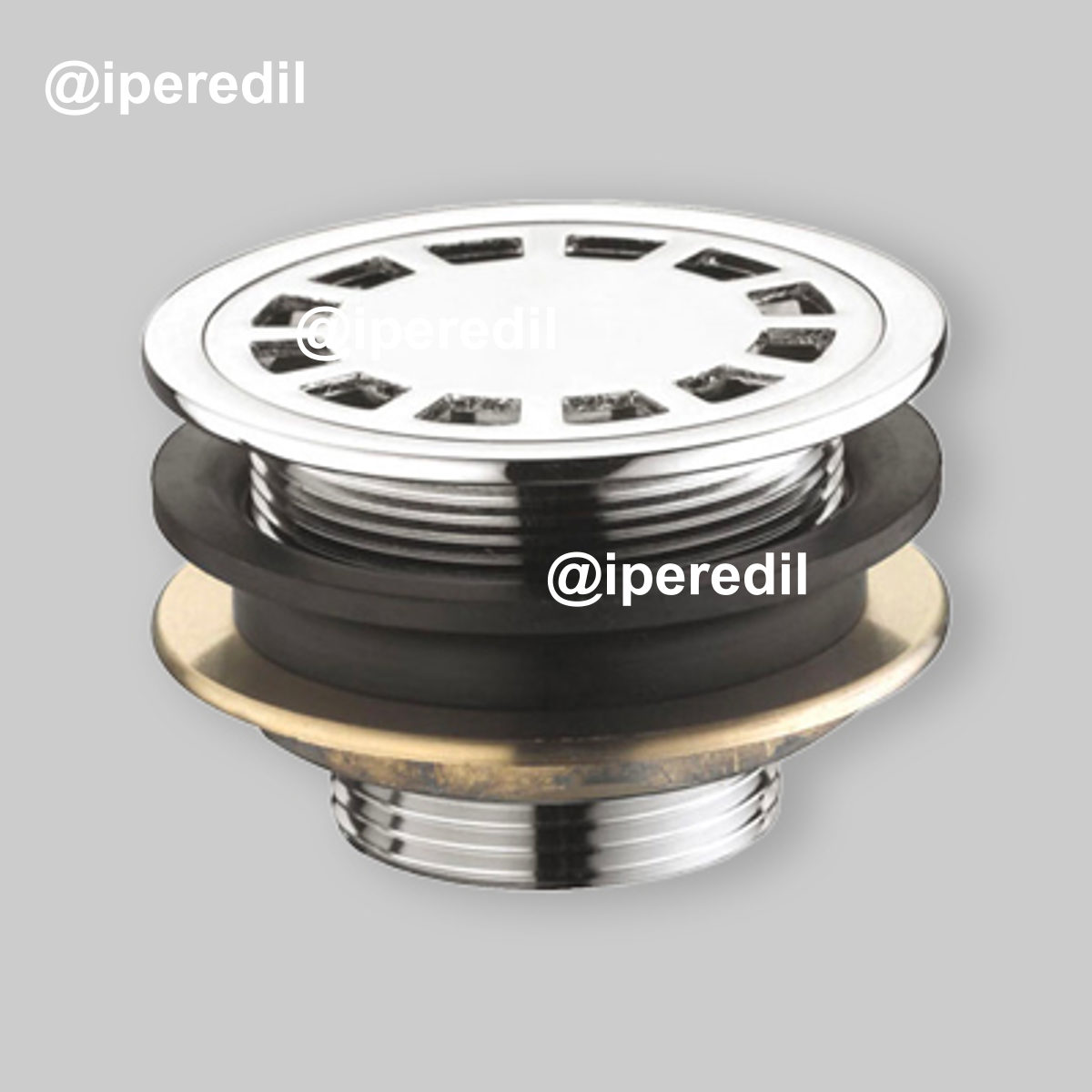 PILETTA SIFONATA PER PIATTO DOCCIA "EXPORT" IN OTTONE 1"1/4 x Ø73 mm