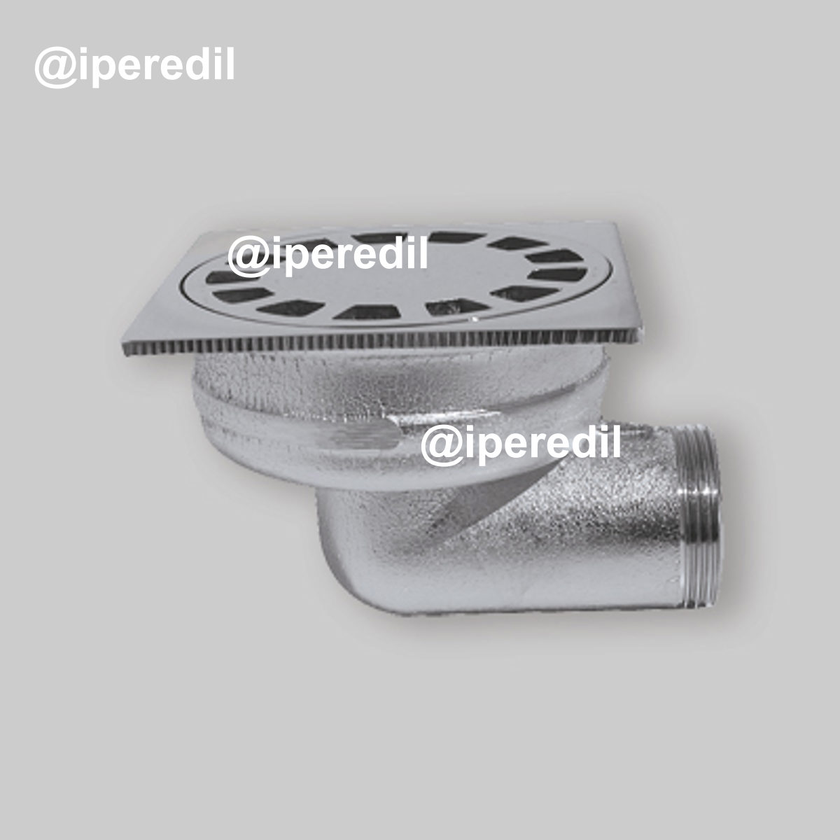 PILETTA SIFONATA PER PAVIMENTO CON SCARICO LATERALE 1"1/4 - 100x100 mm