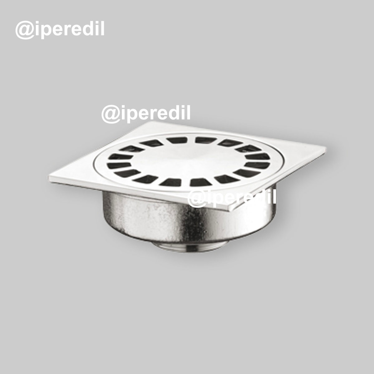 PILETTA SIFONATA PER PAVIMENTO CON SCARICO CENTRALE 1"1/4 - 100x100 mm