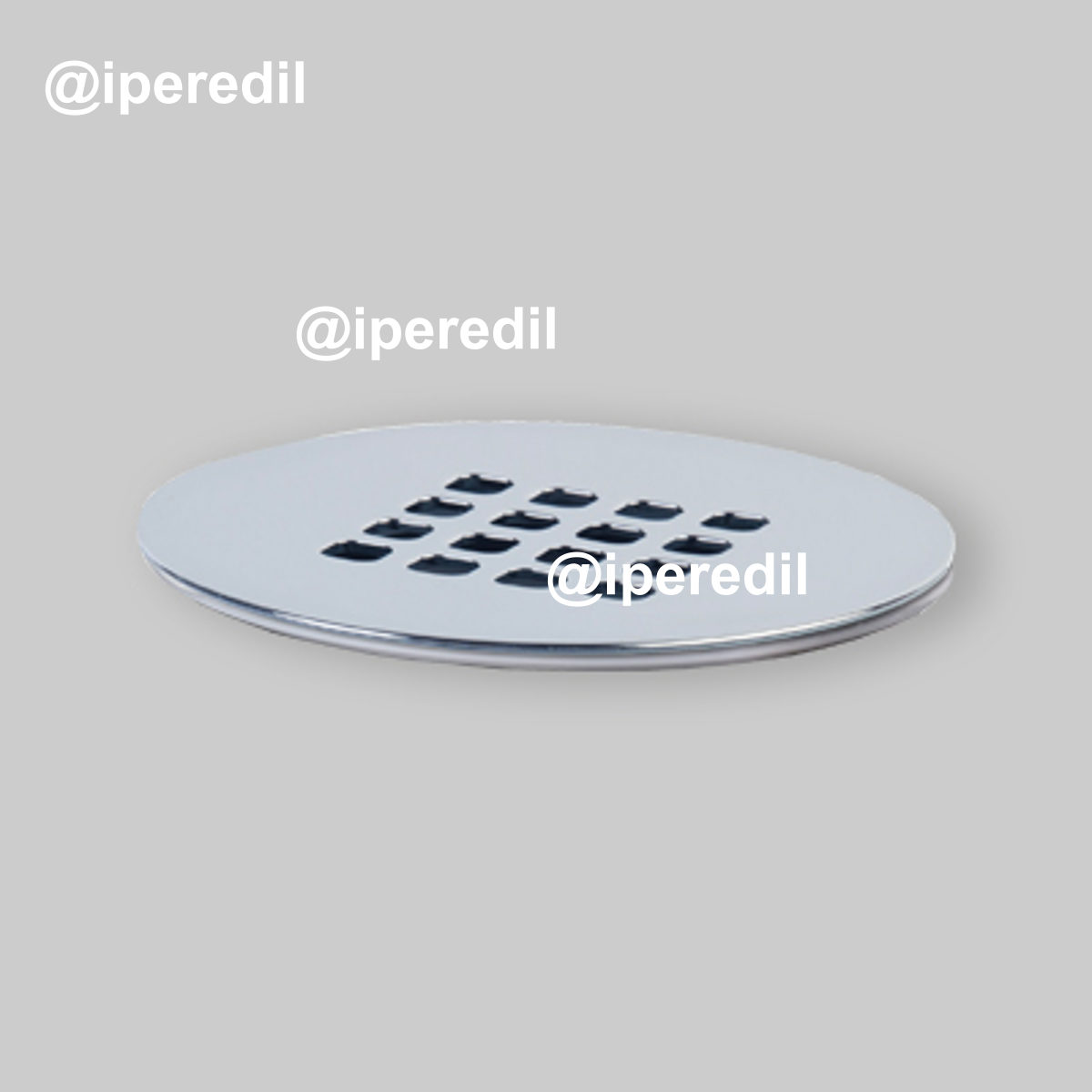 GRIGLIA IN OTTONE PER PILETTA DOCCIA ALTAIR "SQUARES" Ø110 mm - Cromo