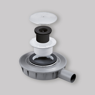 SIFONE PER PIATTO DOCCIA FILO PAVIMENTO ULTRA RIBASSATA "LYONNAISE" Scarico Ø 40