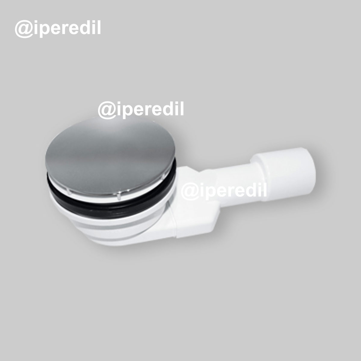 PILETTA PER PIATTO DOCCIA FORO Ø90 "SLIMMY" CROMO Ø40/50 x Ø120 mm