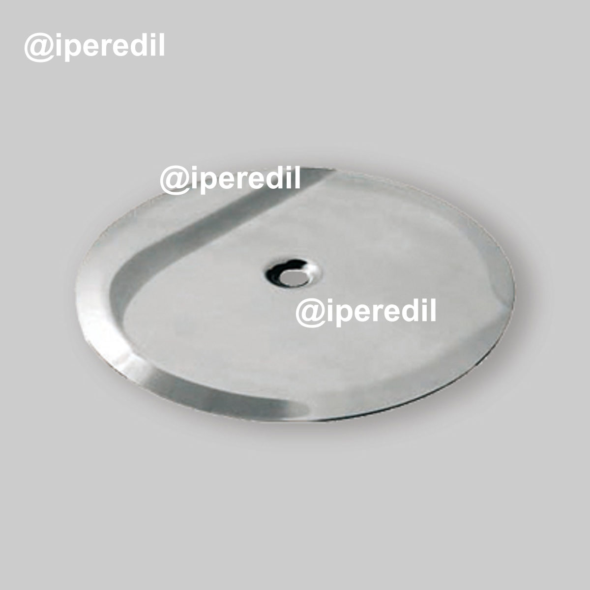 PIATTELLO COPRISIFONE A PAVIMENTO INOX Ø130 mm