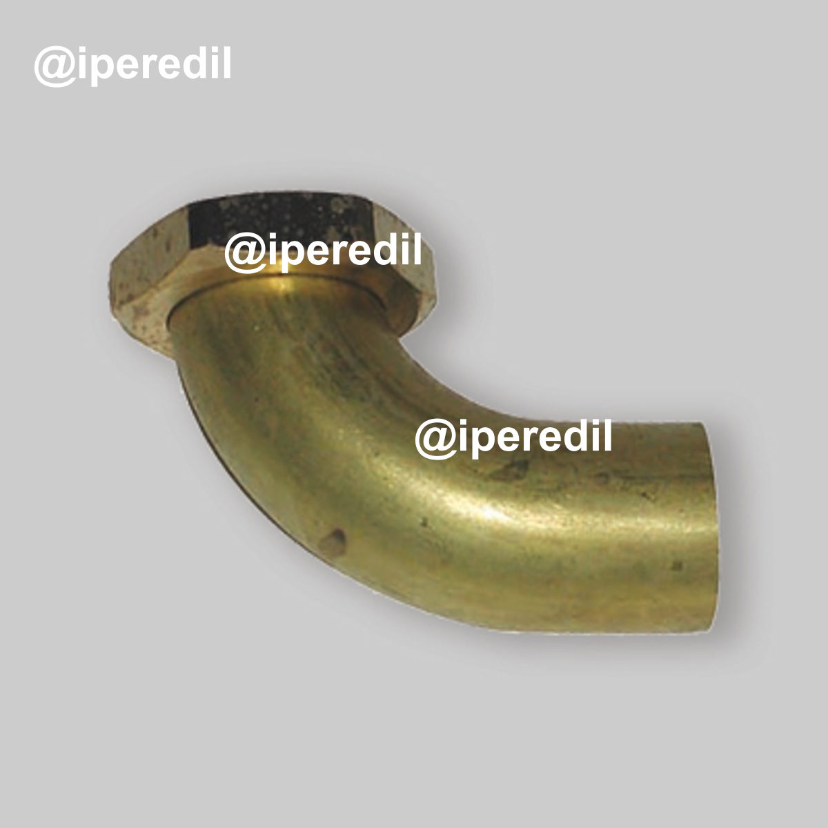 CODOLO CURVO IN OTTONE CON DADO E GUARNIZIONE 1"1/4 x Ø32 mm