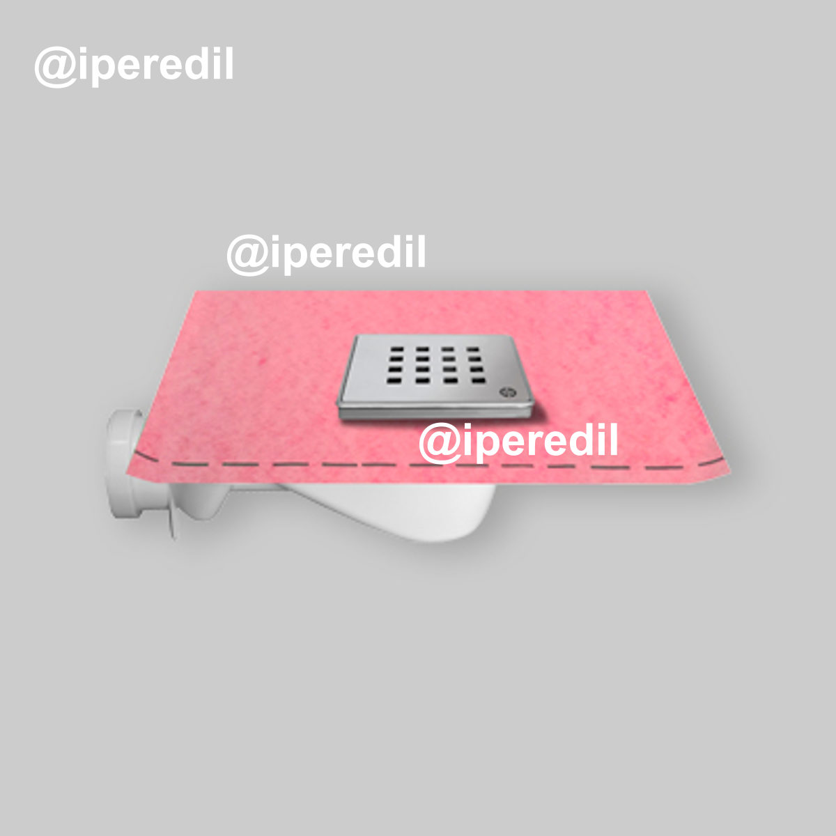 CHIUSINO 10x10 PER DOCCIA A PAVIMENTO + Guaina 1mq