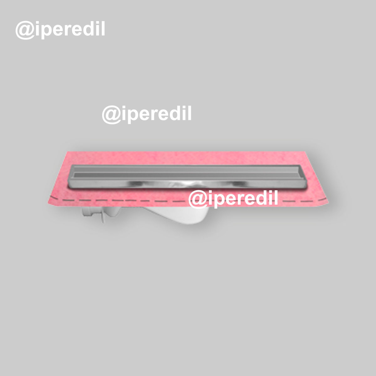 CANALETTA PER DOCCIA A PAVIMENTO CON PORTA PIASTRELLA cm 85 + Guaina 1 m² - 20496910