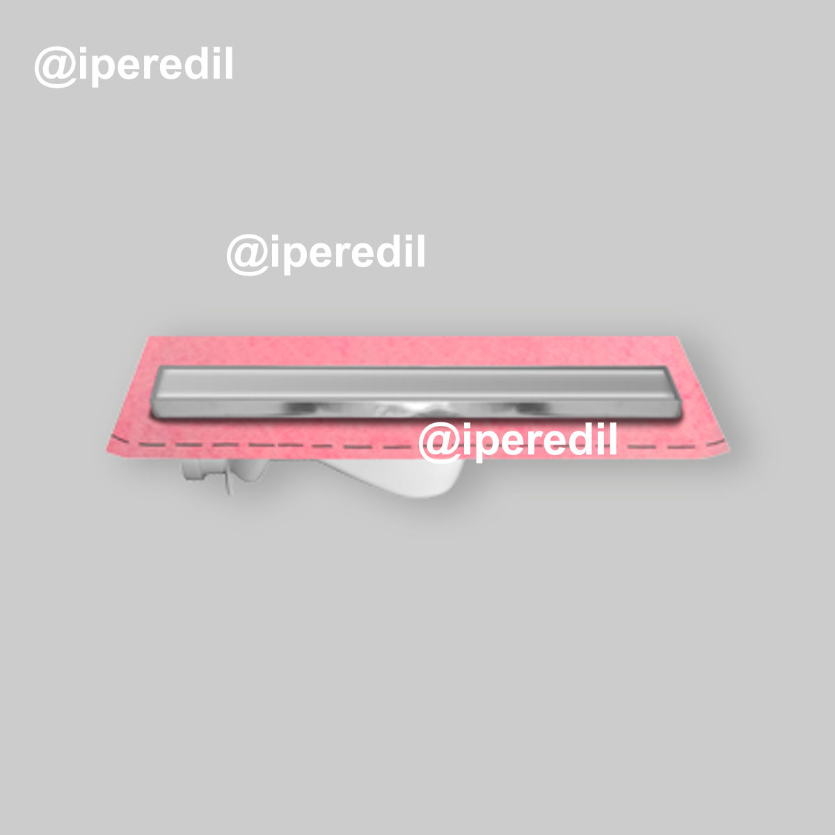 CANALETTA PER DOCCIA A PAVIMENTO A SCOMPARSA cm 45 + Guaina 1 m²