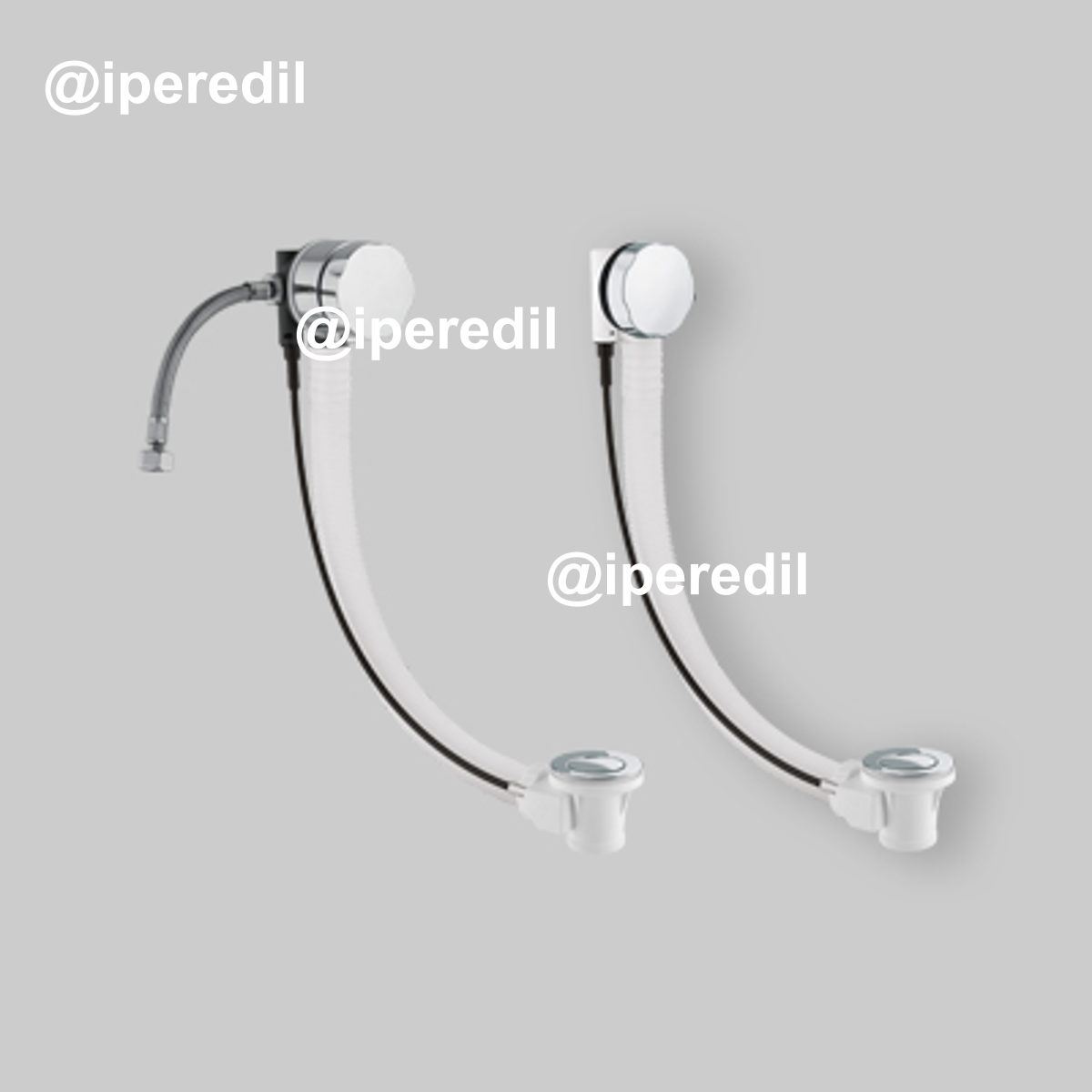 COLONNA DI SCARICO VASCA IN POLIPROPILENE c/erogazione 45-55 cm