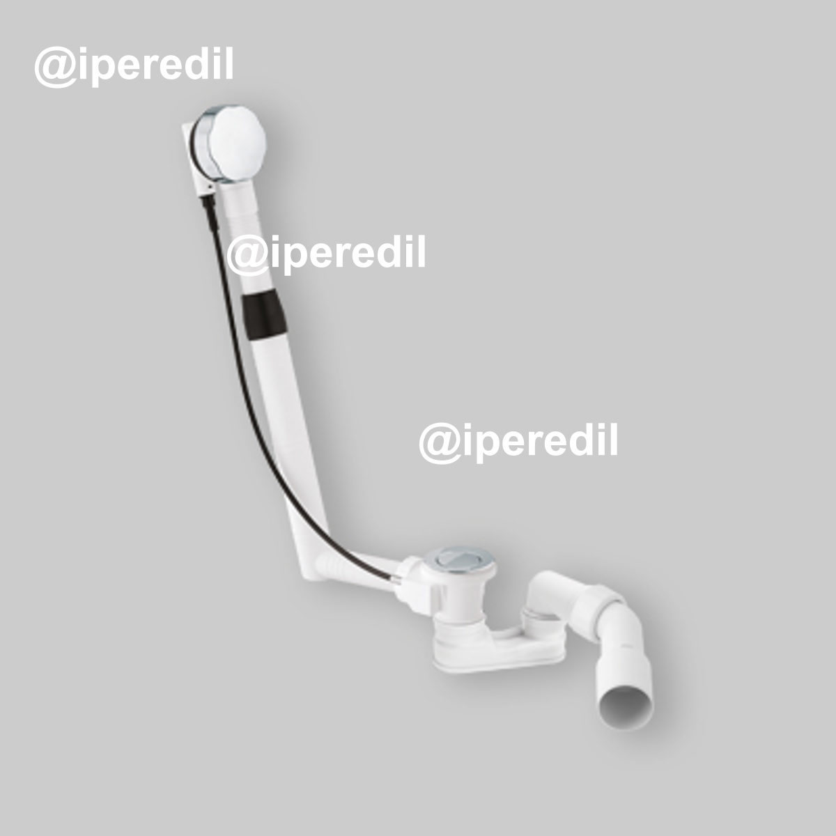 COLONNA SCARICO VASCA + SIFONE RIBASSATO PREASSEMBLATO Normale 45-55 cm