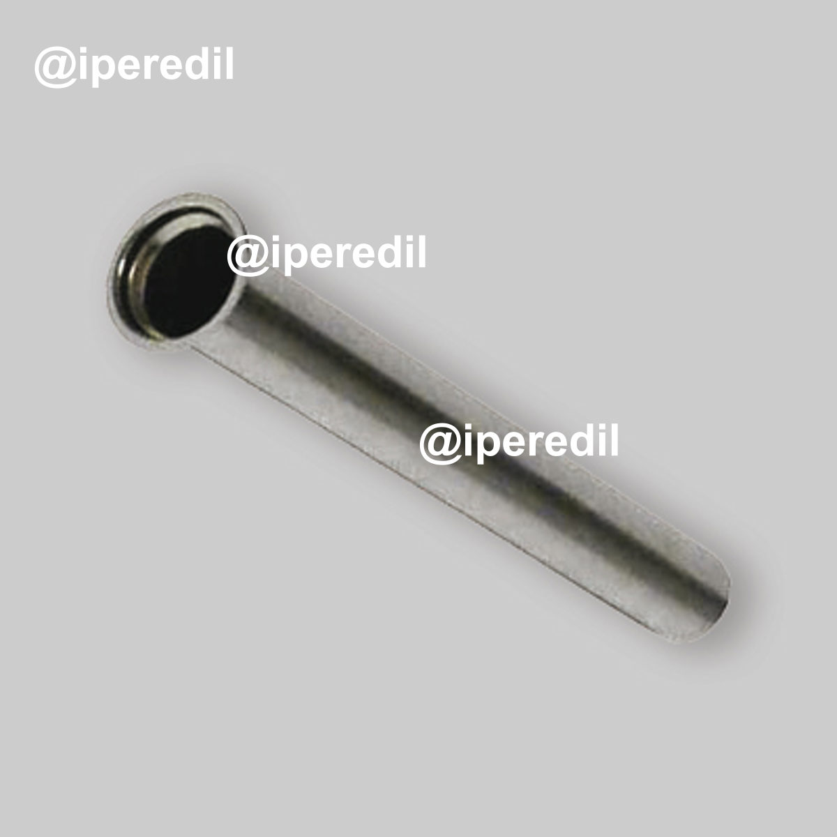 CANOTTO LISCIO CON CARTELLA MAGGIORATA IN OTTONE CROMATO 1"1/4 x Ø26 - cm 30