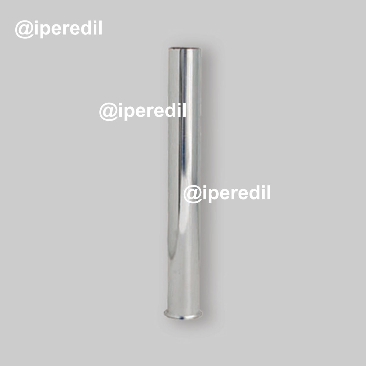 CANOTTO LISCIO CON CARTELLA IN OTTONE CROMATO Ø40 x 250 mm