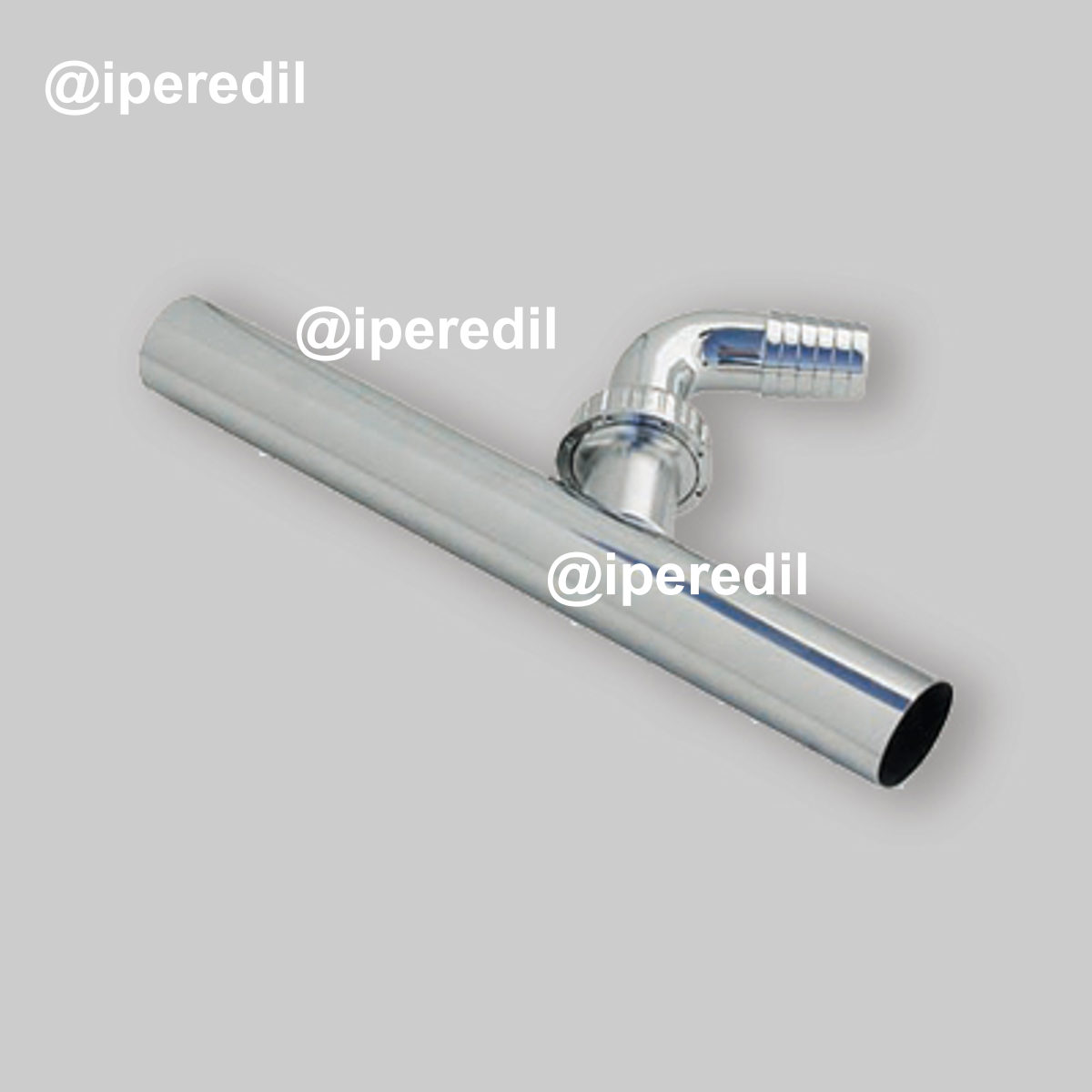 CANOTTO SCARICO LAVATRICE IN OTTONE CROMATO ATTACCO 1" Solo curva in ABS