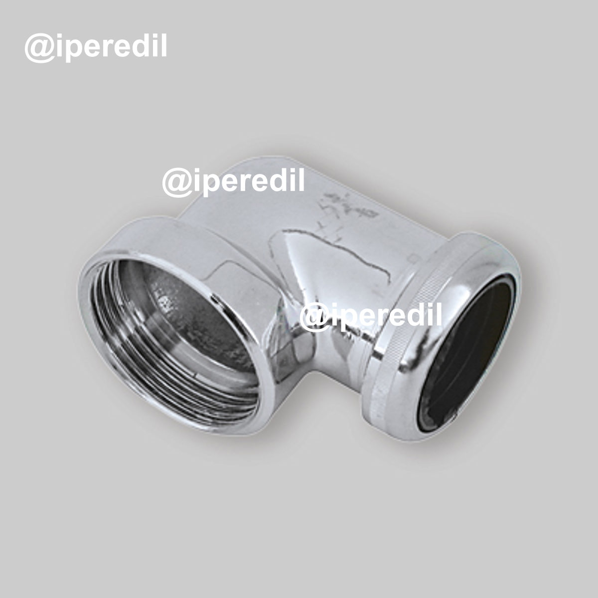 RACCORDO PER PILETTE F/M 90° IN OTTONE CROMATO 1"1/4 x Ø32 mm