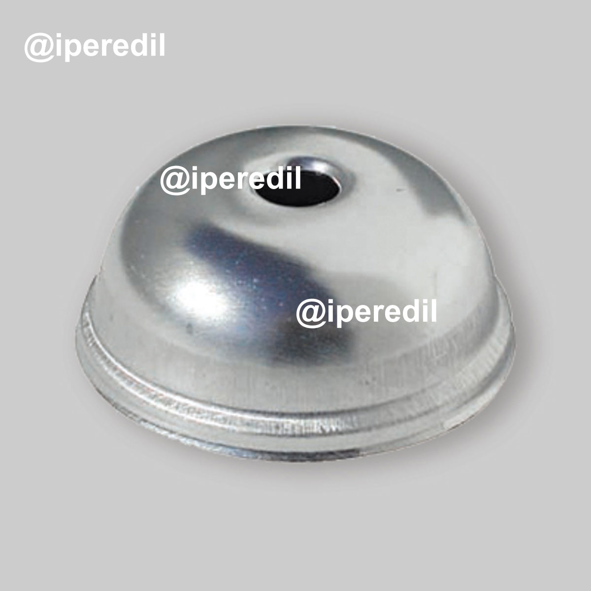 ROSONE BOMBATO PER SOTTOLAVABO IN OTTONE CROMATO Øi.10 x Øest.55 mm