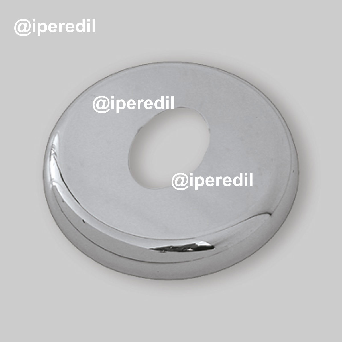 ROSONE CON FORO OVALE PER CURVA A 45° INOX Øi.30 x Øest.95 mm