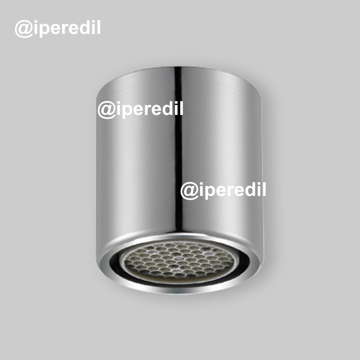 AEREATORE CON GUSCIO IN OTTONE CROMATO HONEYCOMB TT F16 x1" -8 l/min