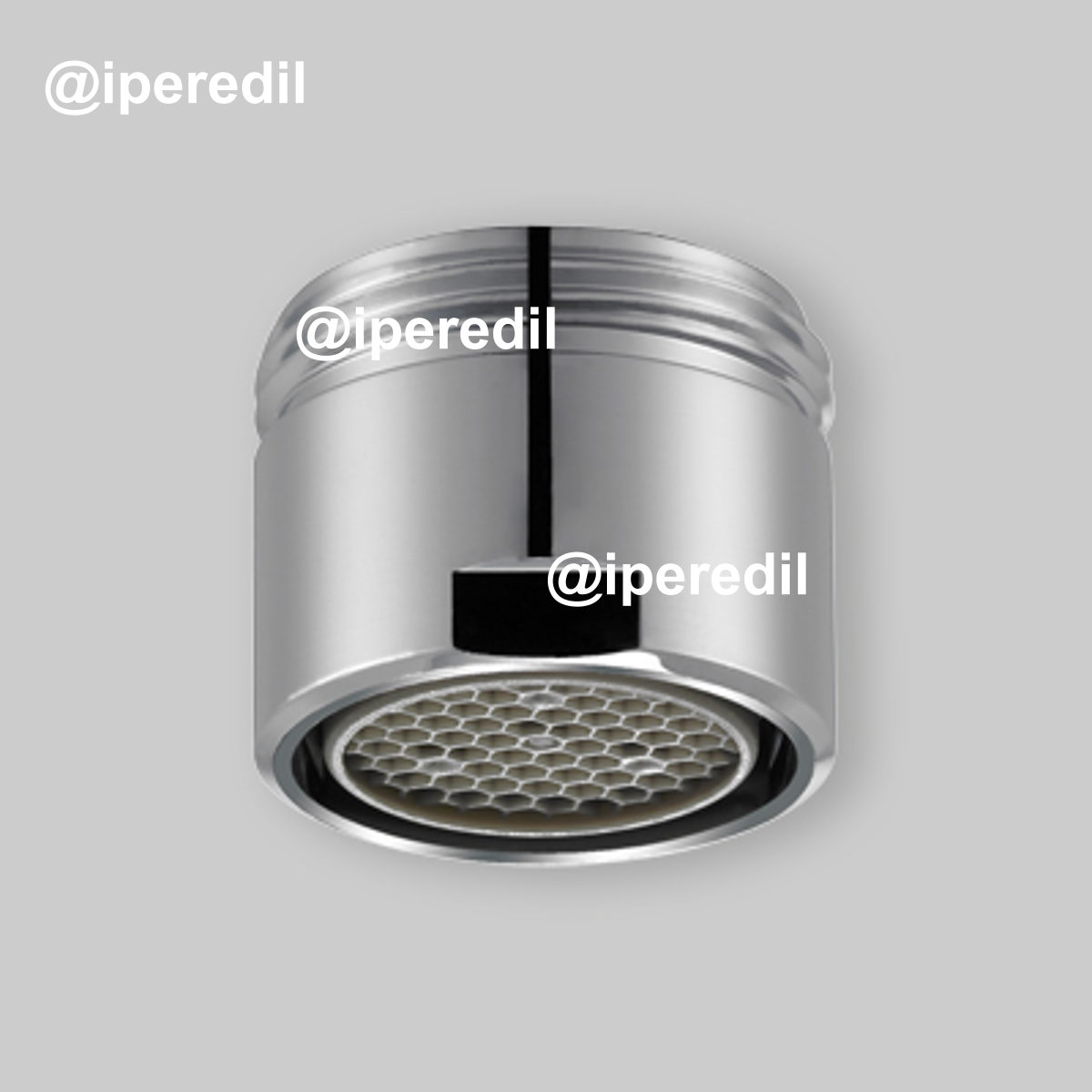 AEREATORE CON GUSCIO IN OTTONE CROMATO "HONEYCOMB" M18 x1" - 8 l/min