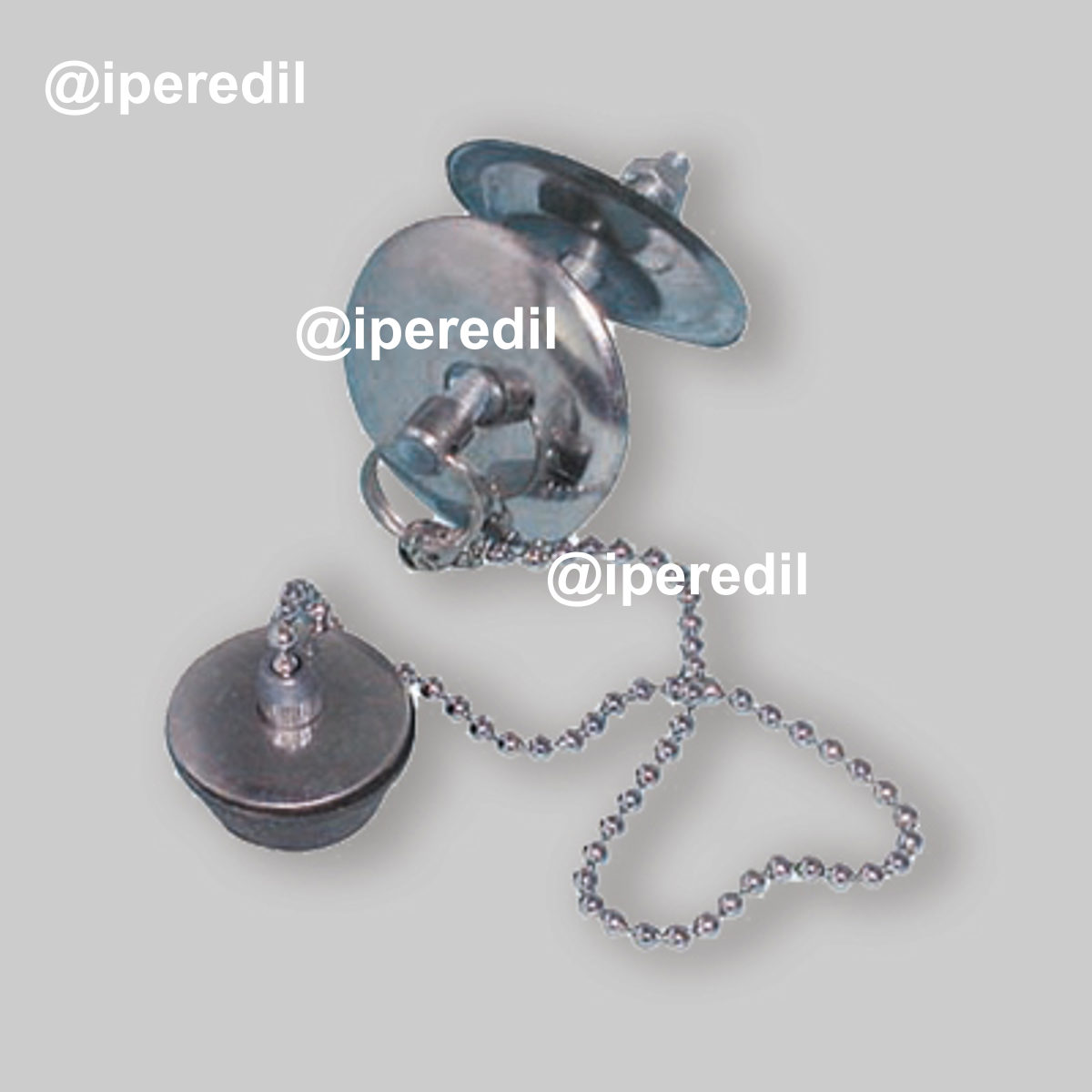 TAPPO IN GOMMA CON COPRIFORO INOX Ø31 mm