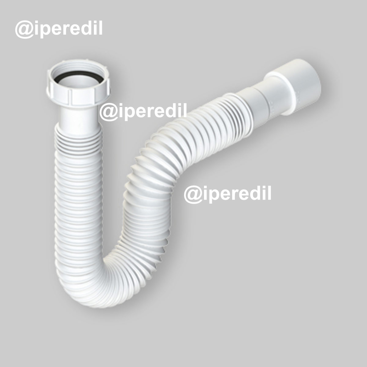 TUBO COMPRIMIBILE CON GHIERA IN PLASTICA 1"1/2 Ø32/40 mm