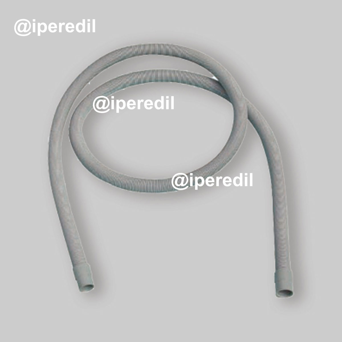 TUBO SCARICO LAVATRICE CORRUGATO 19x24 CON RACCORDI DIRITTI Ø19x22 cm 150