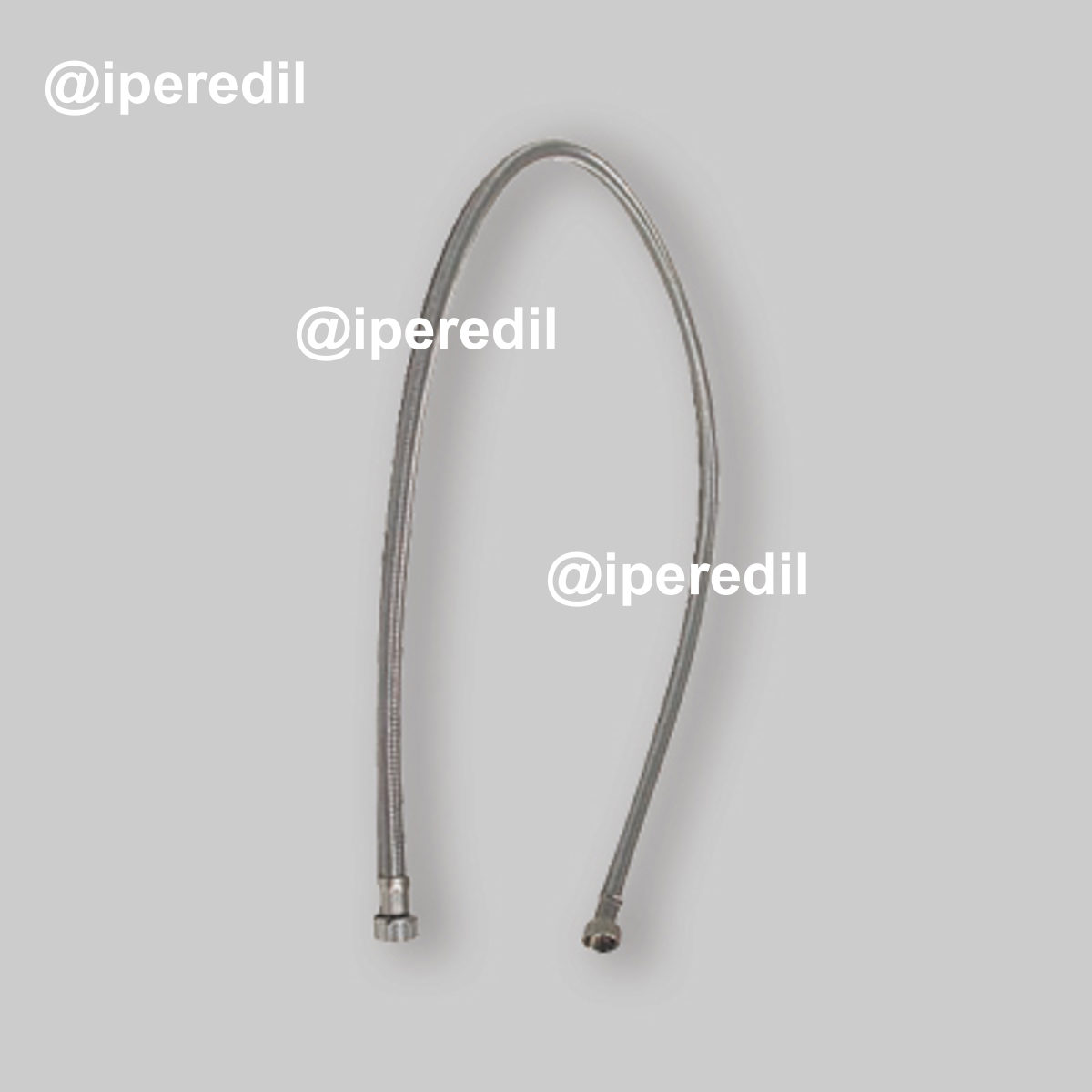 TUBO CARICO LAVATRICE FF 3/4" DN13 IN ACCIAIO INOX cm 150 con curva